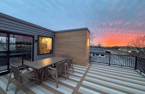 Spring Lake House | The Blue Haven House- Roof top deck overlooking the water