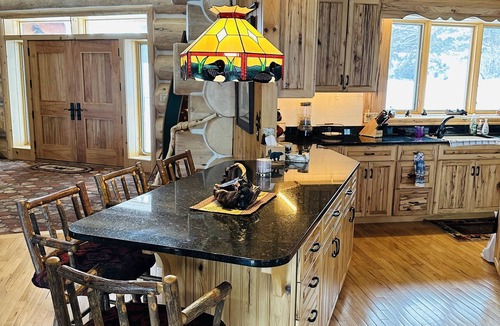 Presque Isle Cabin | Total privacy, private beach, one of a kind full log home