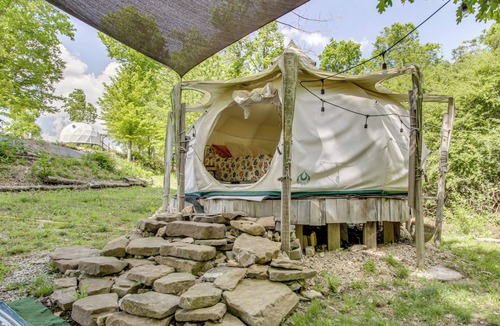 Rogersville Apartment | Unique Glamping Tent in Tennessee River Valley