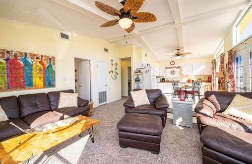Fort Morgan House | Vacation home with a hot tub, steps from Fort Morgan Beach