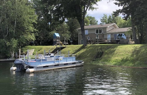 Sault Ste. Marie House | Waterfront (Sugar Island) home, with Pontoon Boat!