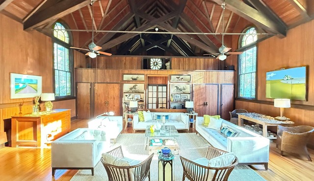 1800's Church, Restored And Converted To A Designers Private Beach Retreat