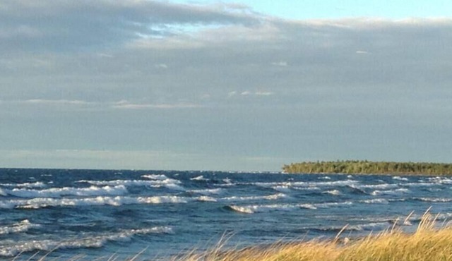 200 feet of sugar sand beach on Lake Superior