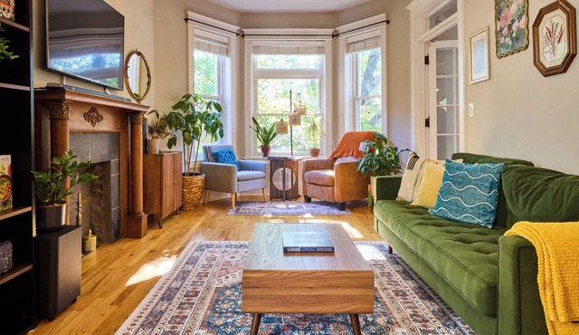 A chic second-floor plant-filled retreat in Chicago's Logan Square neighborhood. in Chicago