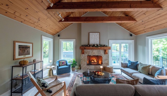 Ann Arbor Retreat with Hot Tub, Fireplace, and Gourmet Kitchen.