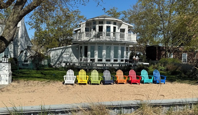 Beachfront Home on Lake Michigan beach. Spectacular sunsets, walk to downtown.