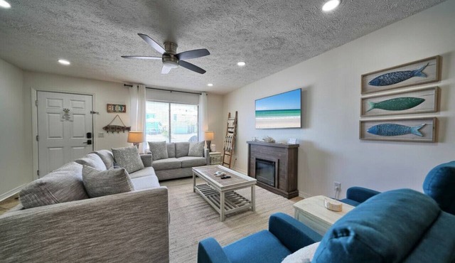 Coastal 2BR/1BA Retreat w/Water Views & Fenced Patio in Panama City Beach