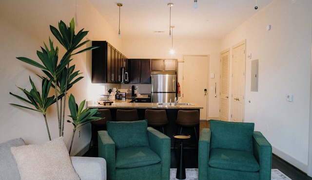 Downtown Loft Vibes | Balcony | King Bed