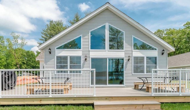 Expansive Lakefront Home with Private Dock & Canoe