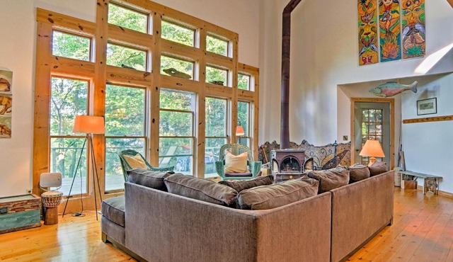 Forested Pentwater Vacation Rental - Walk to Beach