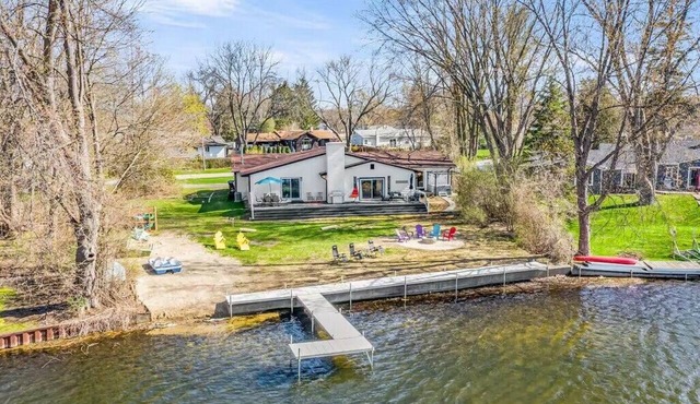 Fox Lake Retreat | Dock, Hot Tub, & Gameroom