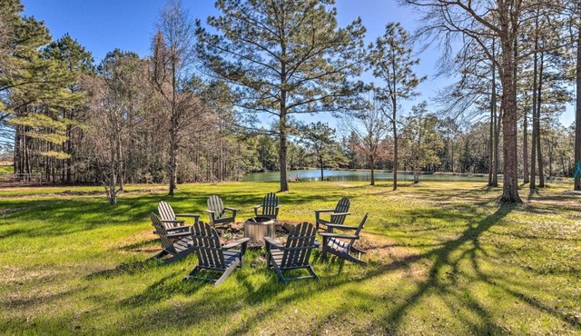 'Green Acres' Home w/Fire Pit + Fishing Pond