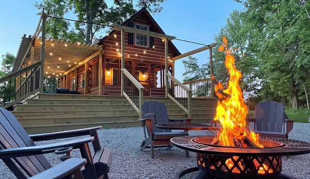 Hot Tub Log Cabin | Shipshewana | Outdoor Living |