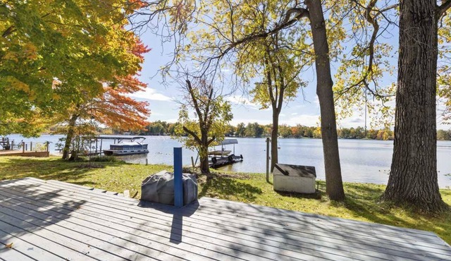 Lakefront Home with Dock, Firepit & Private Deck