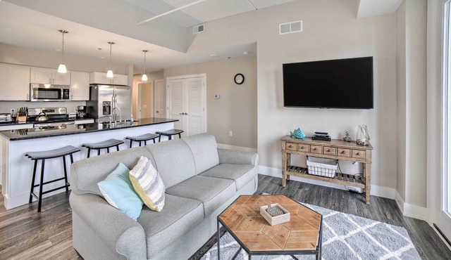 Luxe Manistee Condo w/Balcony & River Views!