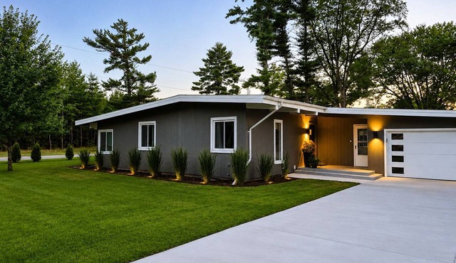 Mid-Century Modern Retreat Near Sand Valley and Lakes in Wisconsin Rapids