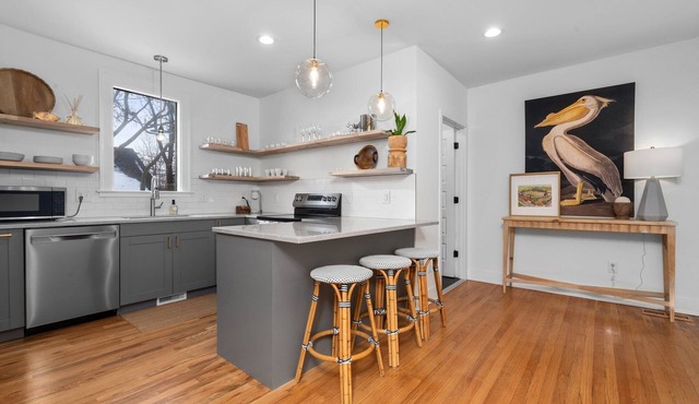 Modern Farmhouse Flat with Brewery Next Door!