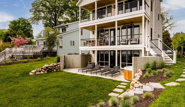 Newly Constructed Modern Farmhouse on Paw Paw Lake