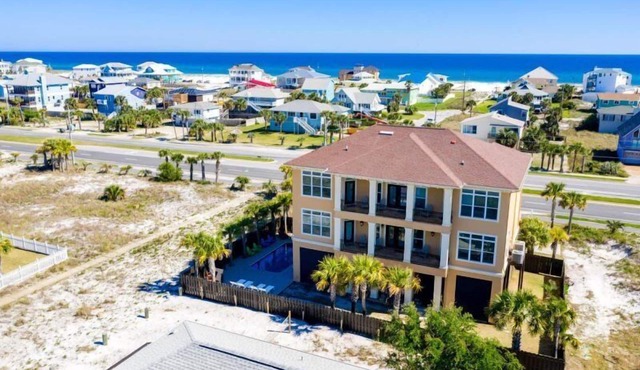 🌊 Palm Palace | Private Pool + Game Room | 6BR Pensacola Beach Retreat