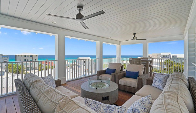 Pompano Paradise - 30A Vacation House with Ocean Views, Private Pool & Golf Cart