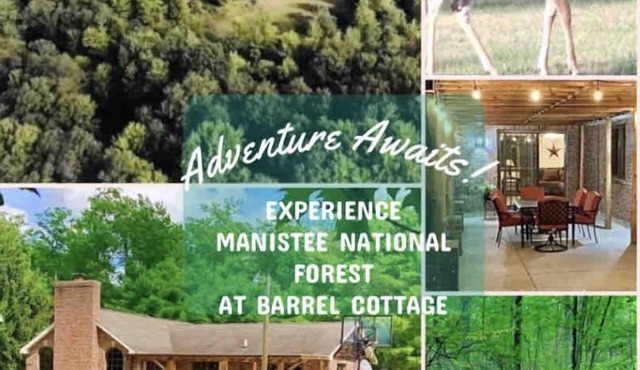 Private cottage on 10 acres in Manistee National Forest