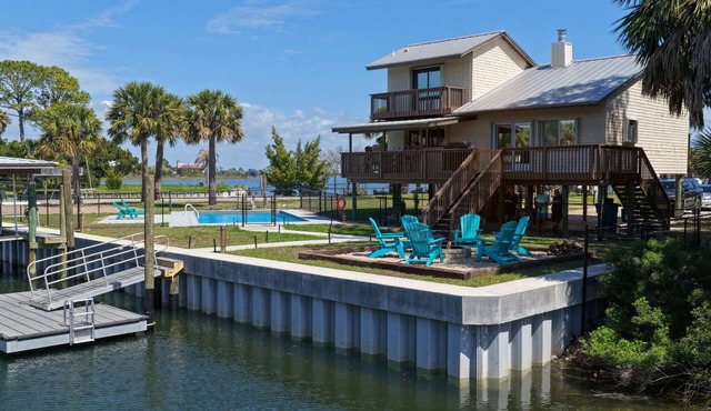 Private Pool & Dock Family Fishing Bungalow Retreat Near Shell Point Beach in Crawfordville
