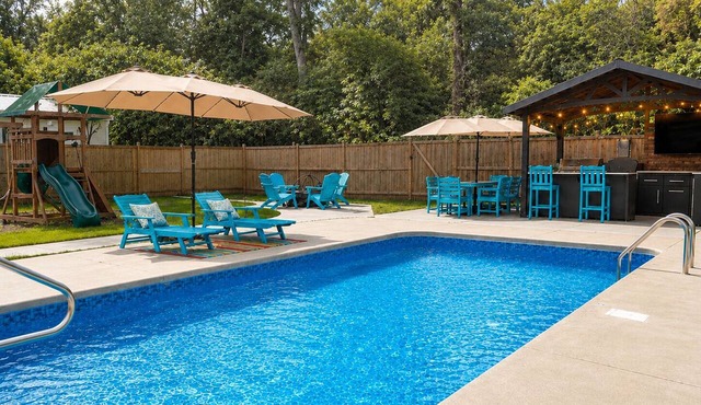 Private Pool Home with Outdoor Kitchen and Countryside Setting