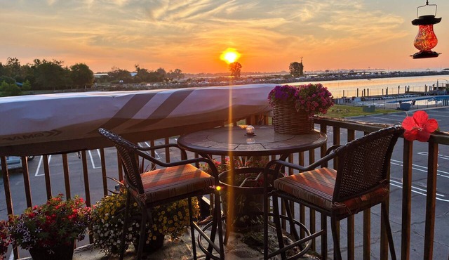 Resort-Style Waterfront Loft on Lake St. Clair. Pool & Marina Views.
