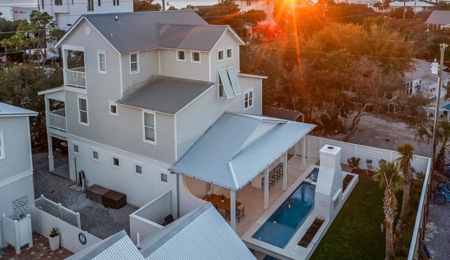 Seagrove Retreat with Gulf Views, Outdoor Kitchen, LSV, and Private Pool