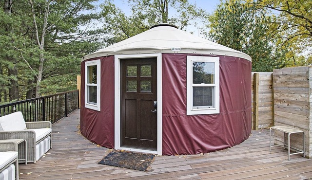 Secluded Glamping Yurt with Scenic Wilderness Views near Sears, Michigan