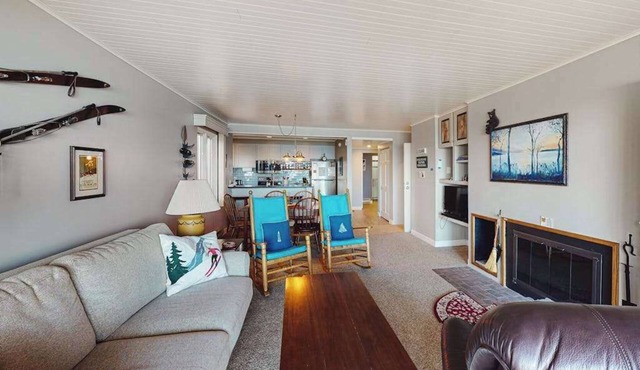 Tasteful Glen Arbor condo with beautiful Lake Michigan views, deck & fireplaces