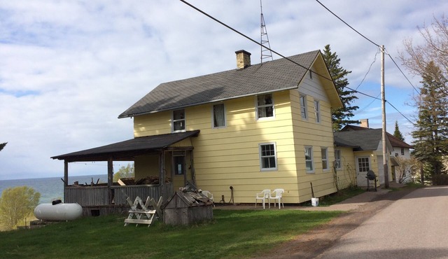 This is our family camp over looking Lake Superior