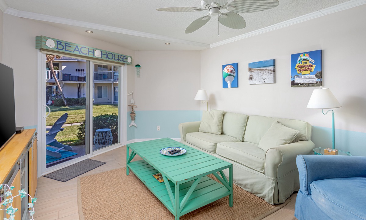 Villa Sabine Condo | Bright and Fun Beach Themed Condo - On Little Sabine Bay - Sand Dollar W107