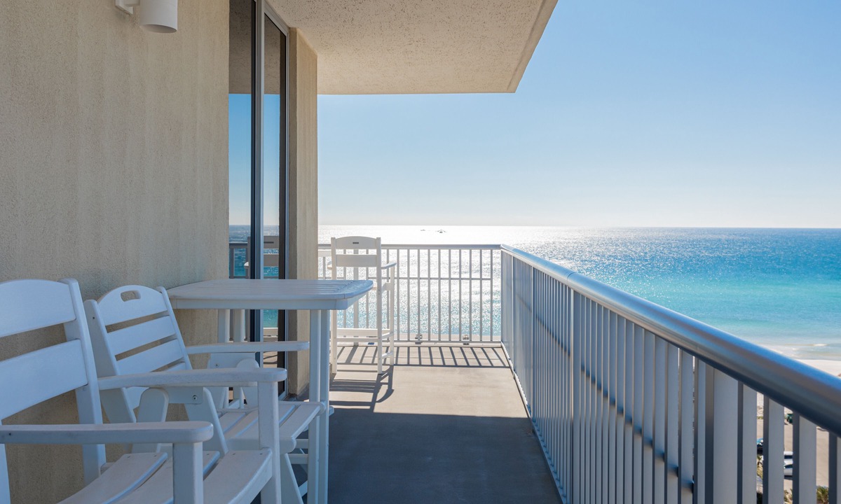 Pensacola Beach Condo | Huge Balconies with three Water Views, Resort Pool with Spa - ED1050