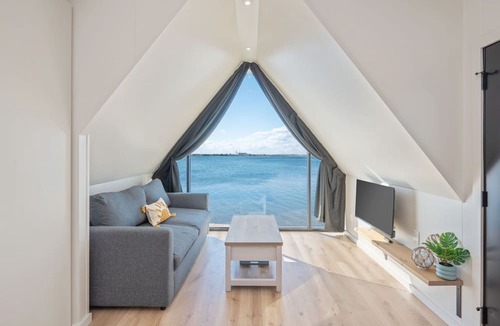 Mary Esther Cabin | Waterfront A-Frame Panoramic Sunset Views